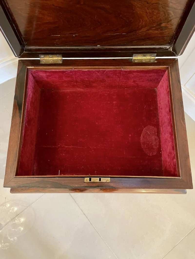 Quality Antique William IV Rosewood Work Box - Image 6